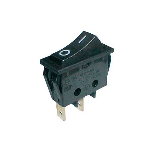 Přepínač kolébkový 2pol./2pin ON-OFF 250V/15A černý