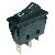 Prepínač kolískový 2pol./2pin ON-OFF 250V / 15A čierny