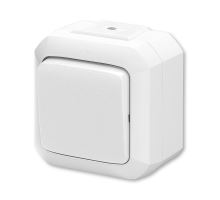 Spínač jednopólový, řazení 1, IP54, bílá, ABB Variant+ 3559N-C01510 B