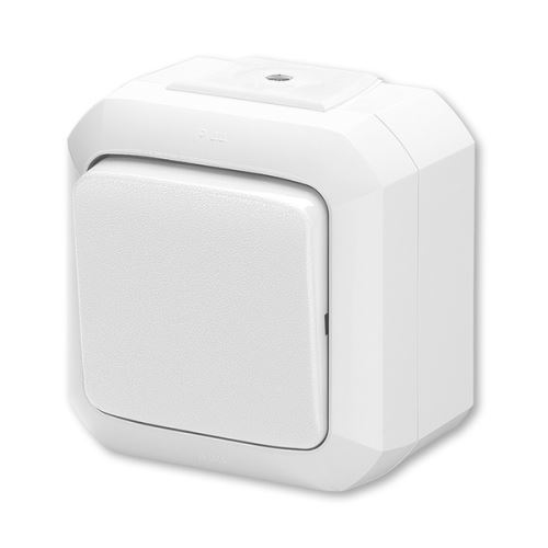 Spínač jednopólový, řazení 1, IP54, bílá, ABB Variant+ 3559N-C01510 B