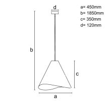 Svítidlo masivní dřevo E27 / 450 - WRE022 (3)