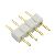 Propojovací hřebínek pro RGB, 4 pin, RM 2,54 mm, bílý Propojovací hřebínek pro RGB, 4 pin, RM 2,54 mm, bílý