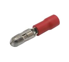 Konektor kruhový 4mm, vodič 0.5-1.5mm červený