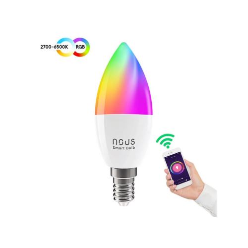 Smart LED žiarovka E14 4.5W RGB NOUS P4 WiFi Tuya