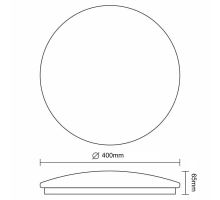 LED svítidlo OPAL + dálkový ovladač 36W - LCL534LW (1)