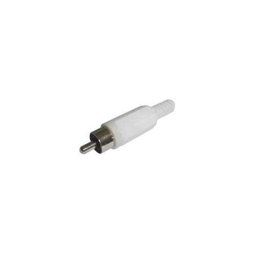 Konektor CINCH kabel plast bílý