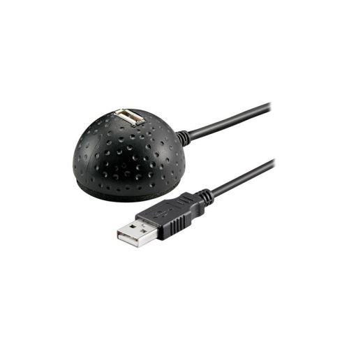 Kábel USB 2.0 GOOBAY predlžovací s podstavcom na stôl, čierny
