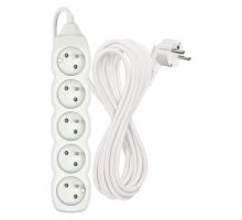 Prodlužovací kabel – 5 zásuvek, 7m, bílý (2)