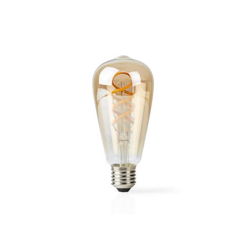 Smart LED žárovka E27 5.5W teplá bílá NEDIS WIFILT10GDST64 WiFi Tuya