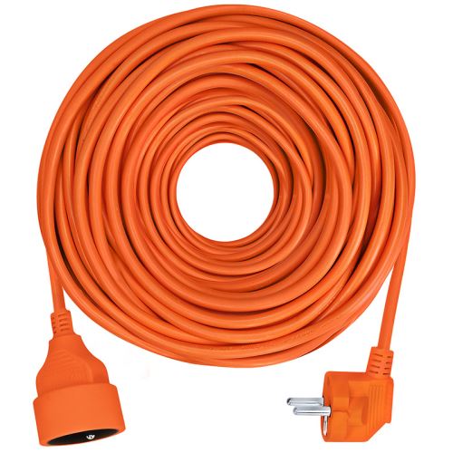 Solight predlžovací kábel - spojka, 1 zásuvka, oranžová, 30m
