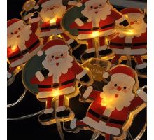 Solight LED okenní řetěz - Santa, 6x LED, přísavný, 120cm, 2x AA (4)