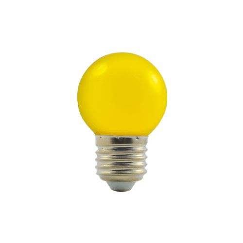 LED žárovka COLOUR 1W/E27 žlutá