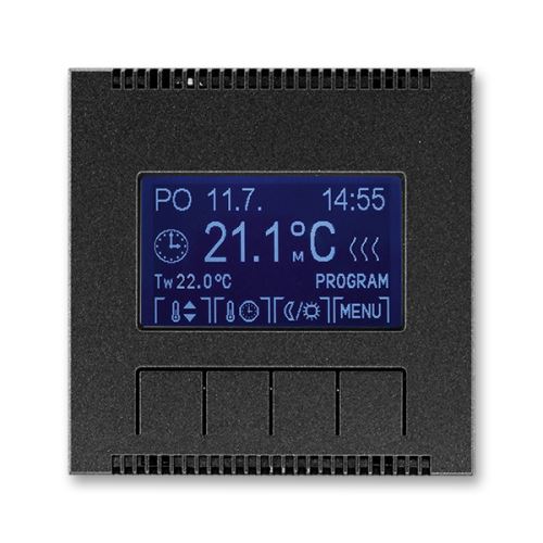 Termostat univerzální programovatelný (ovládací jednotka), onyx, ABB Neo 3292M-A10301 37