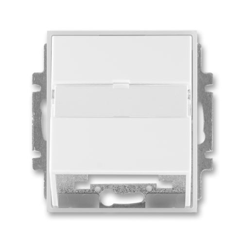 Kryt zásuvky komunikačné s popisovacími poľom, biela / ľadová biela, ABB Element, Time 5014-A00100 01