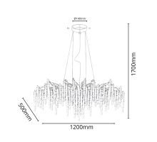 Luxusní závěsný křišťálový lustr 13 x G9 - CA021/1200L (7)