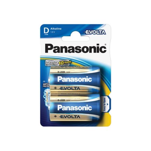 Baterie D (R20) alkalická PANASONIC Evolta 2ks / blistr
