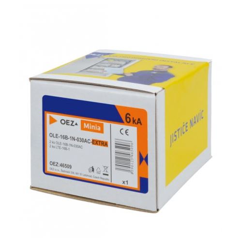Prúdový chránič s ističom OEZ OLE-16B-1N-030AC-EXTRA (obsah balenia: 2ks OLE-16B-1N-030AC 2ks LTE-16B-1)