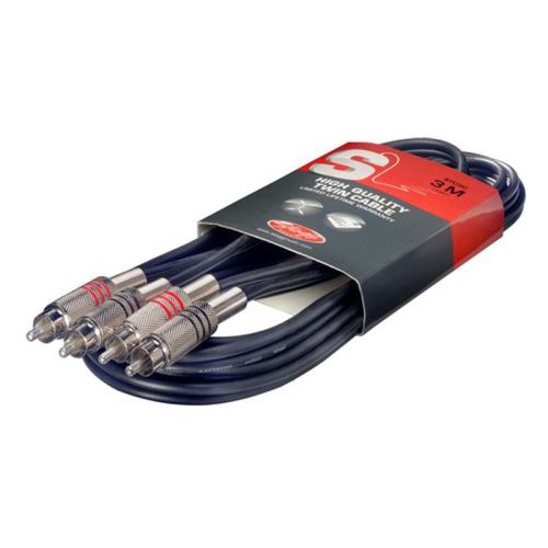 Kabel STAGG 2xCINCH konektor/2xCINCH konektor 3m