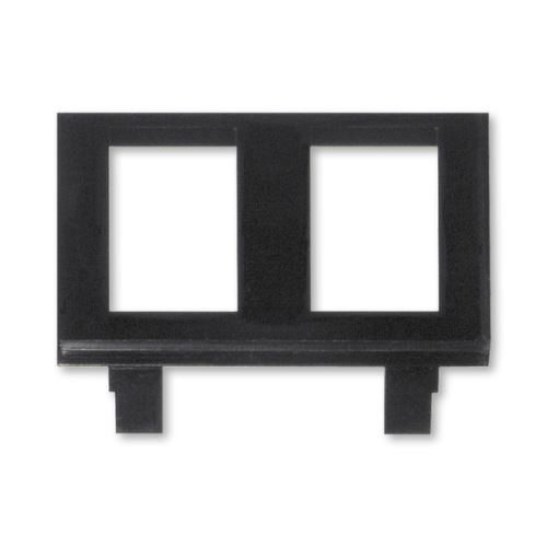 Maska nosná pre 2 komunikačné zásuvky keystone, čierna, ABB Element, Time 5014-B01018