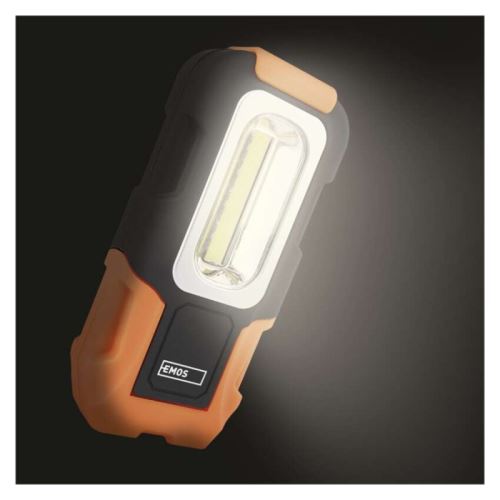 LED svítilna plastová, 3W COB LED, na 3x AAA