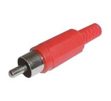 Konektor CINCH kabel plast červený Konektor CINCH kabel plast červený