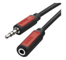 JACK kábel 3,5mm stereo, vidlica - 3,5mm zásuvka 2,5m