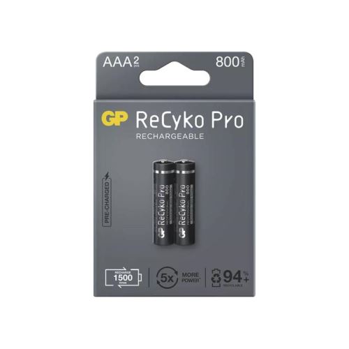 Baterie AAA (R03) nabíjecí 1,2V/800mAh GP Recyko Pro 2ks