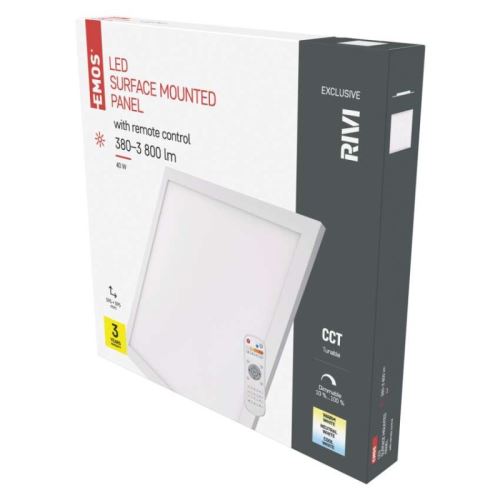LED přisazené svítidlo EXCLUSIVE, čtvercové 40W, stmív. se změnou CCT