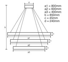LED svítidlo + dálkový ovladač 220W - J4329/B (10)