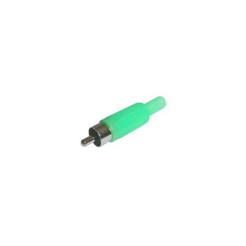 Konektor CINCH kabel plast zelený