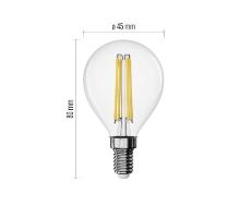 LED žárovka Filament Mini Globe / E14 / 3,4 W (40 W) / 470 lm / neutrální bílá (1)