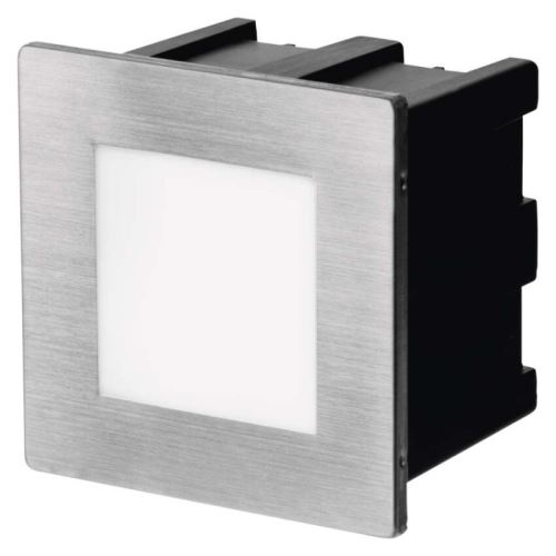 LED orientační vestavné svítidlo 80×80, 1,5W teplá bílá IP65