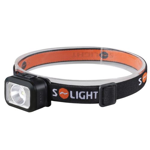 Solight LED čelová nabíjecí svítilna, 170lm, teplé+studené světlo, Li-Ion