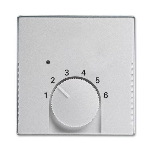 Kryt termostatu pro topení/ chlazení, hliníková stříbrná, ABB Future linear 2CKA001710A4016