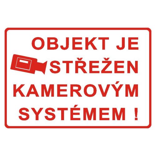 Samolepka 10x9 Prostor je střežen... 4202TC2