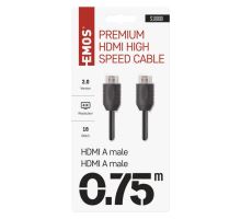 HDMI 2.0 high speed kabel A vidlice – A vidlice 0,75 m (3)