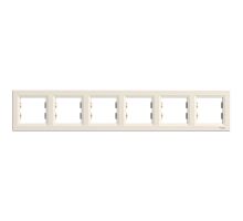 Asfora rámeček 6-násobný Cream