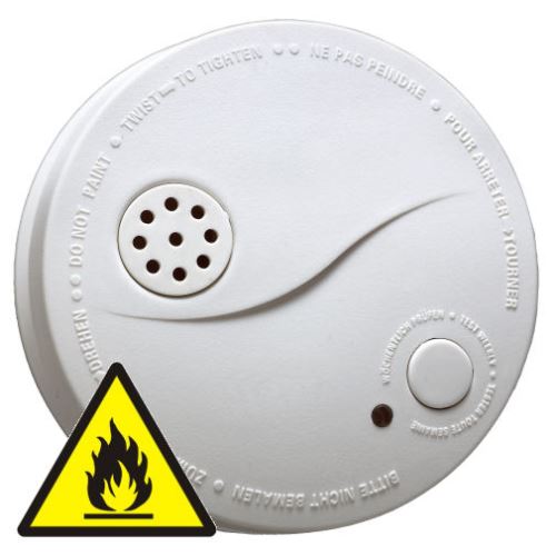 Požární hlásič a detektor kouře Hütermann F1 alarm  EN14604 - JB-S01.