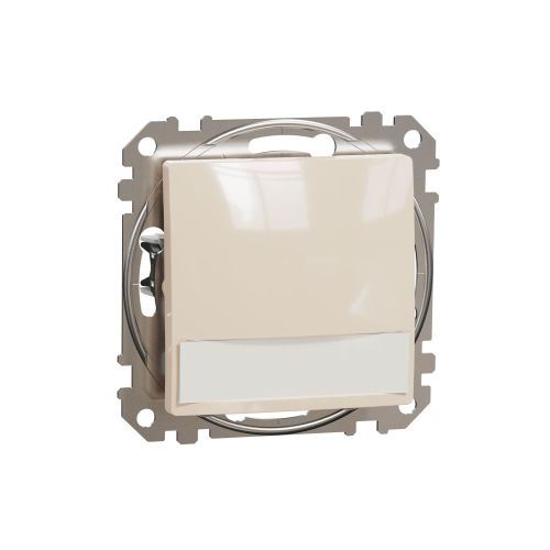 Sedna Design spínač 1/0So tlačítko popisové pole bezšroubový béžová