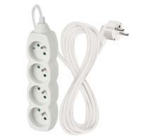 Prodlužovací kabel – 4 zásuvky, 5m, bílý (1)