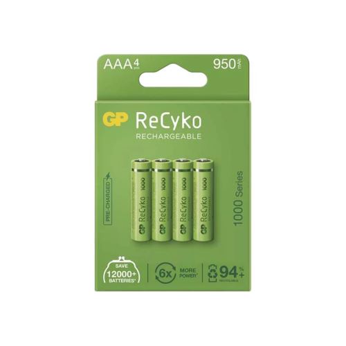 Baterie AAA (R03) nabíjecí 1,2V/950mAh GP Recyko 4ks