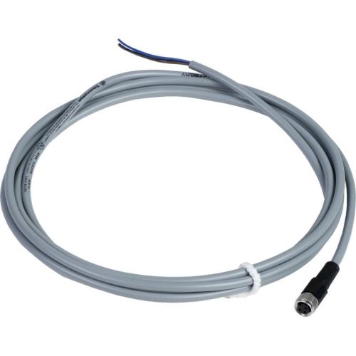 Kabel PVC s konektorem M8, přímý,  zásuvka,3 piny, L=2m