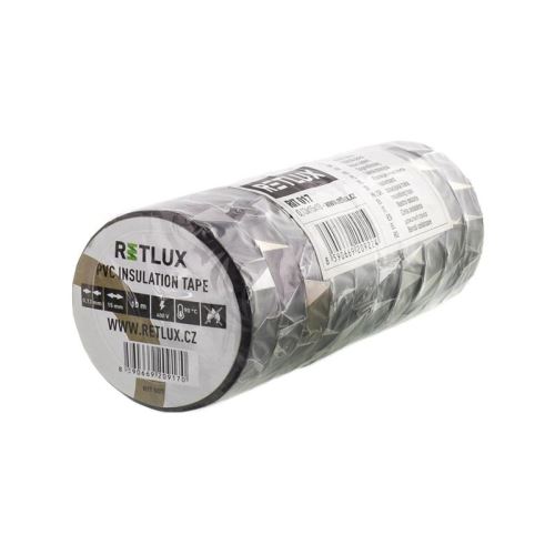 Páska izolační PVC 15/10m černá RETLUX RIT 017 10ks