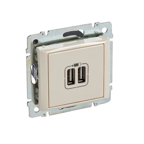 Valena USB nabíječka 2-násobná 1,5A Béžová