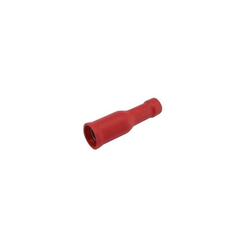 Zdířka kruhová 4mm, vodič 0.5-1.5mm červená