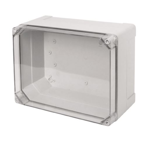 Krabice SolidBOX 68261 IP65, 340x270x165mm, průhledné víko, hladké boky