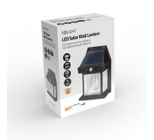 Solight LED solární lucerna nástěnná, teplá bílá, 12x17cm, černá (9)