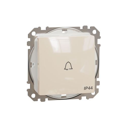 Sedna Design spínač 1/0 tlačítko "zvonek" IP44 béžová