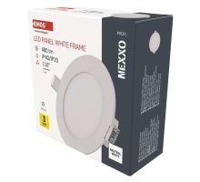 LED vestavné svítidlo NEXXO, kruhové, bílé, 7W, neutrální bílá