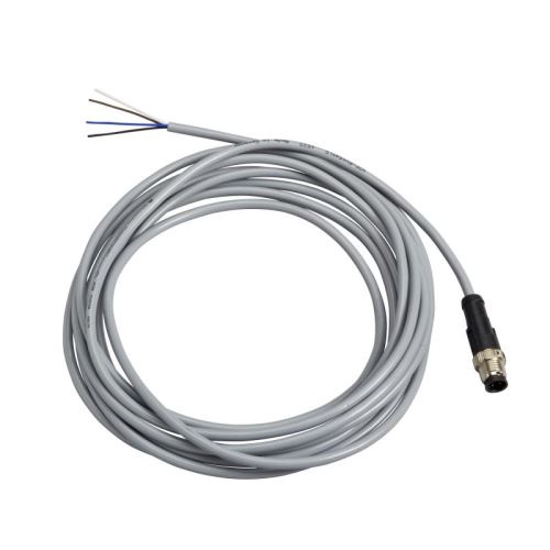 Kabel PVC s konektorem M12, přímý,  zásuvka,4 piny, L=5m